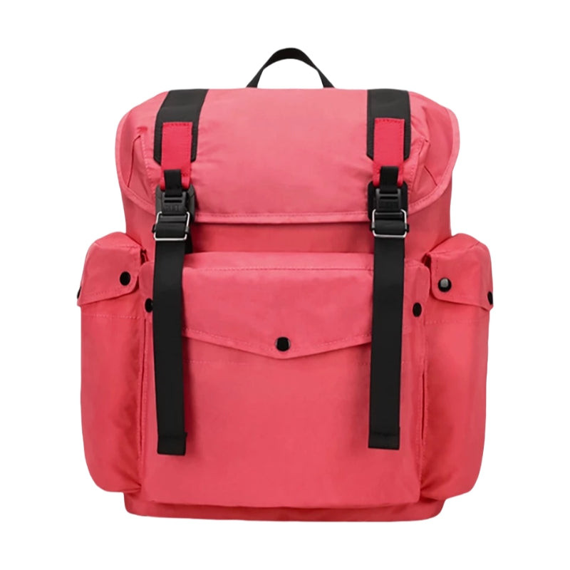 Backpackbeat 7712 Lightweight Backpack 25L coral pink front view featuring modern streamlined design with quick-access opening and side pockets