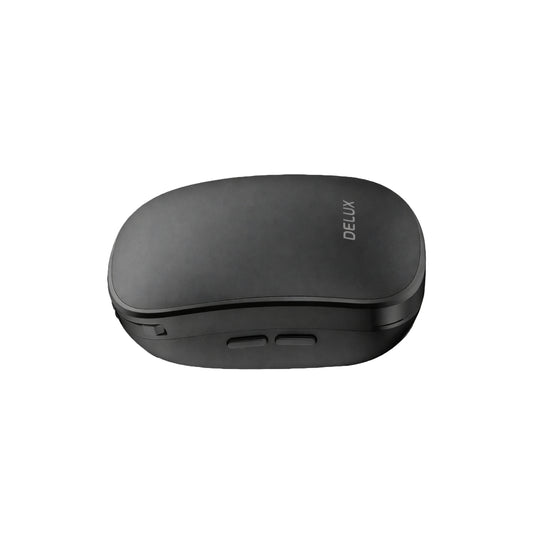 BackpackBeat 1107 silent wireless mouse fully folded showing compact rounded form on white background