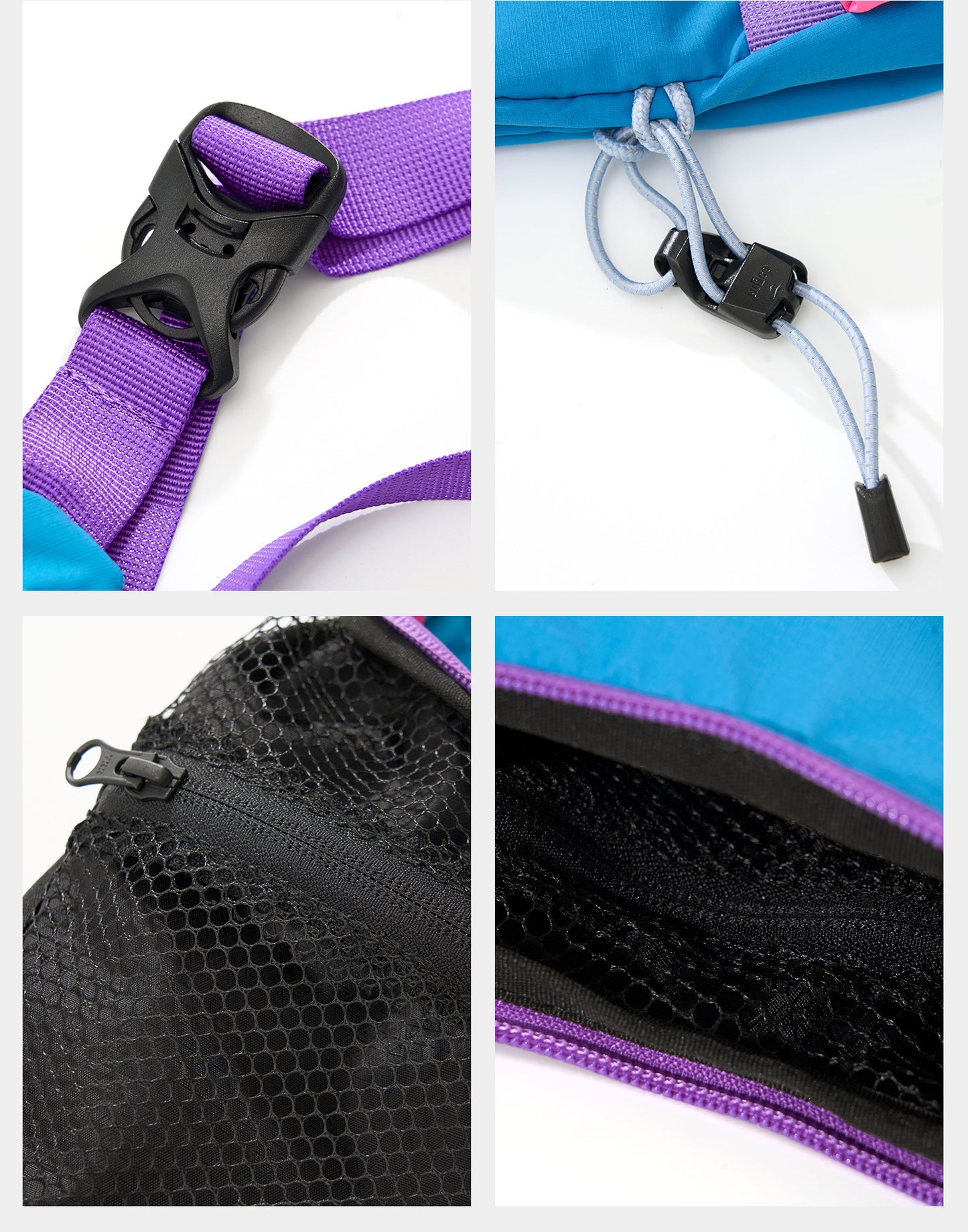 Buckle and internal mesh pocket detail of the Backpackbeat 9901 crossbody bag
