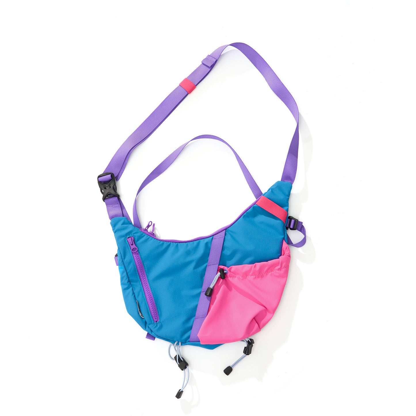 Backpackbeat 9901 crossbody bag laid flat, showing vibrant color-blocking design