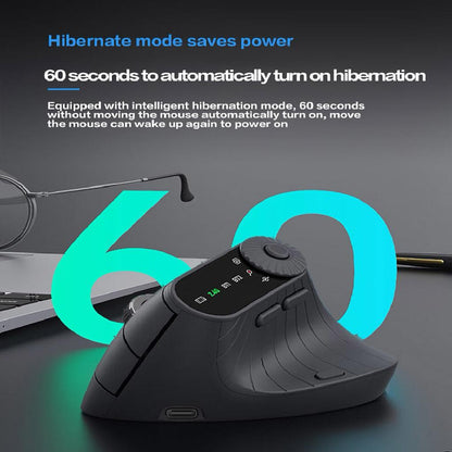 Backpackbeat 1115 silent wireless ergonomic mouse with 60 second intelligent auto hibernation mode for battery saving