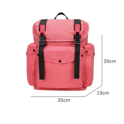 Backpackbeat 7712 Lightweight Backpack 25L coral pink with dimensions 35cm x 39cm x 19cm specifications and size measurements"