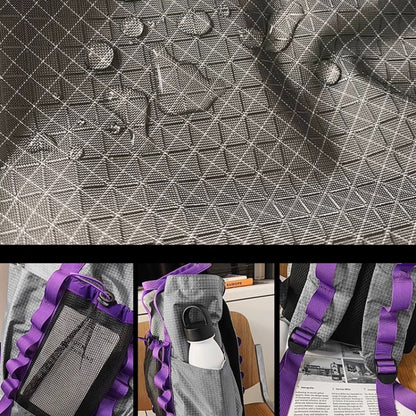 Backpackbeat 7713 Lightweight Backpack 22L fabric texture details showing water-resistant ripstop material, front mesh pocket and reinforced construction