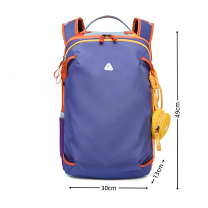 Dimensions of the 8809 lightweight hiking backpack: 49 by 30 by 13 cm