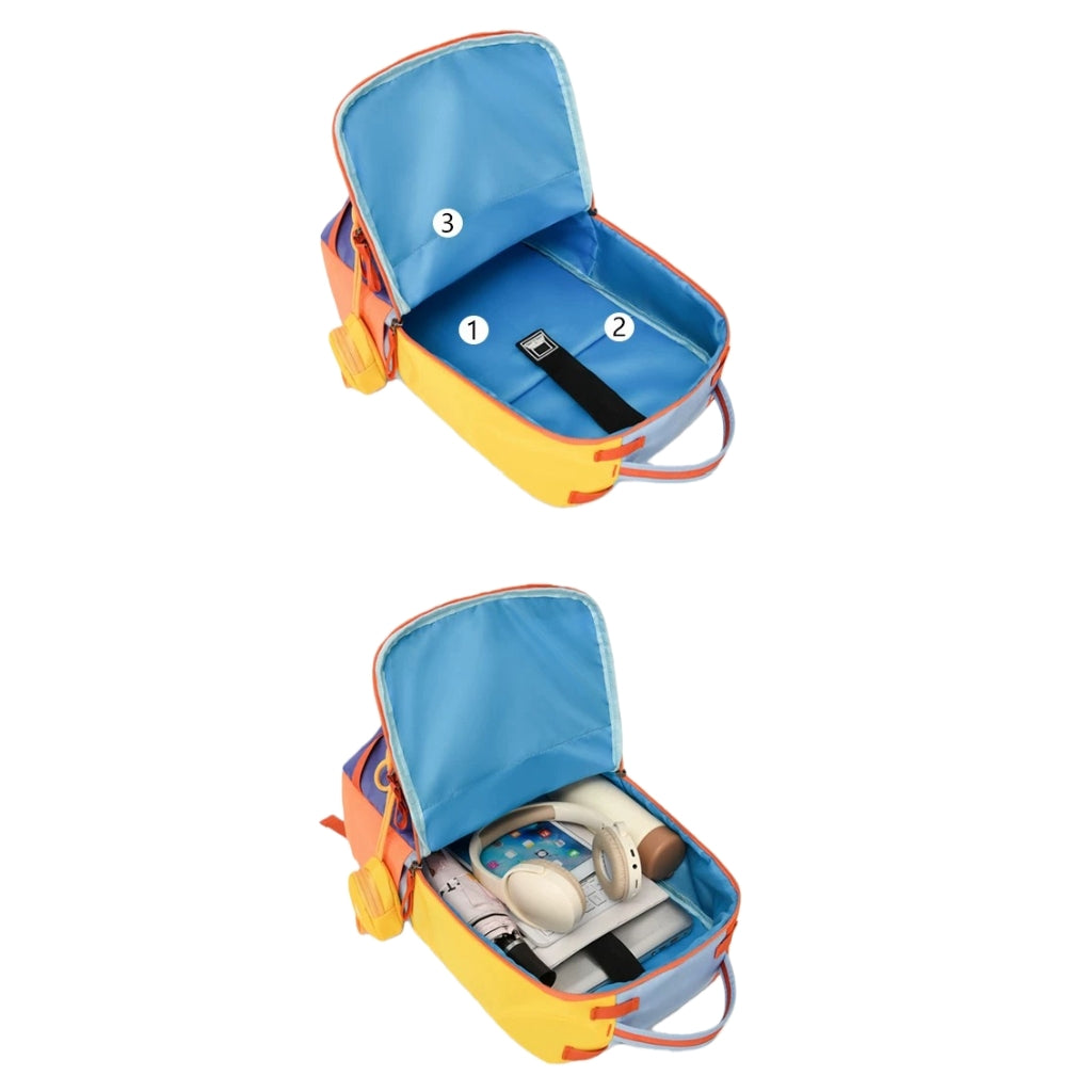 Interior storage and compartments of the 8809 lightweight hiking backpack 19L