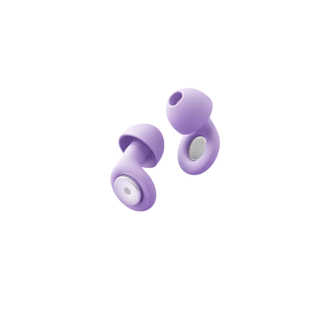 BackpackBeat 1106 white reusable silicone earplugs pair shown floating on white background