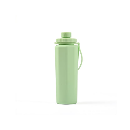 BackpackBeat 1108 mint green collapsible silicone water bottle 600ml standing upright on white background