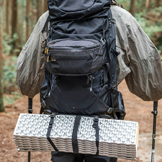 BackpackBeat 3300 lightweight crossbody bag 2L attached to large hiking backpack with sleeping pad outdoor adventure