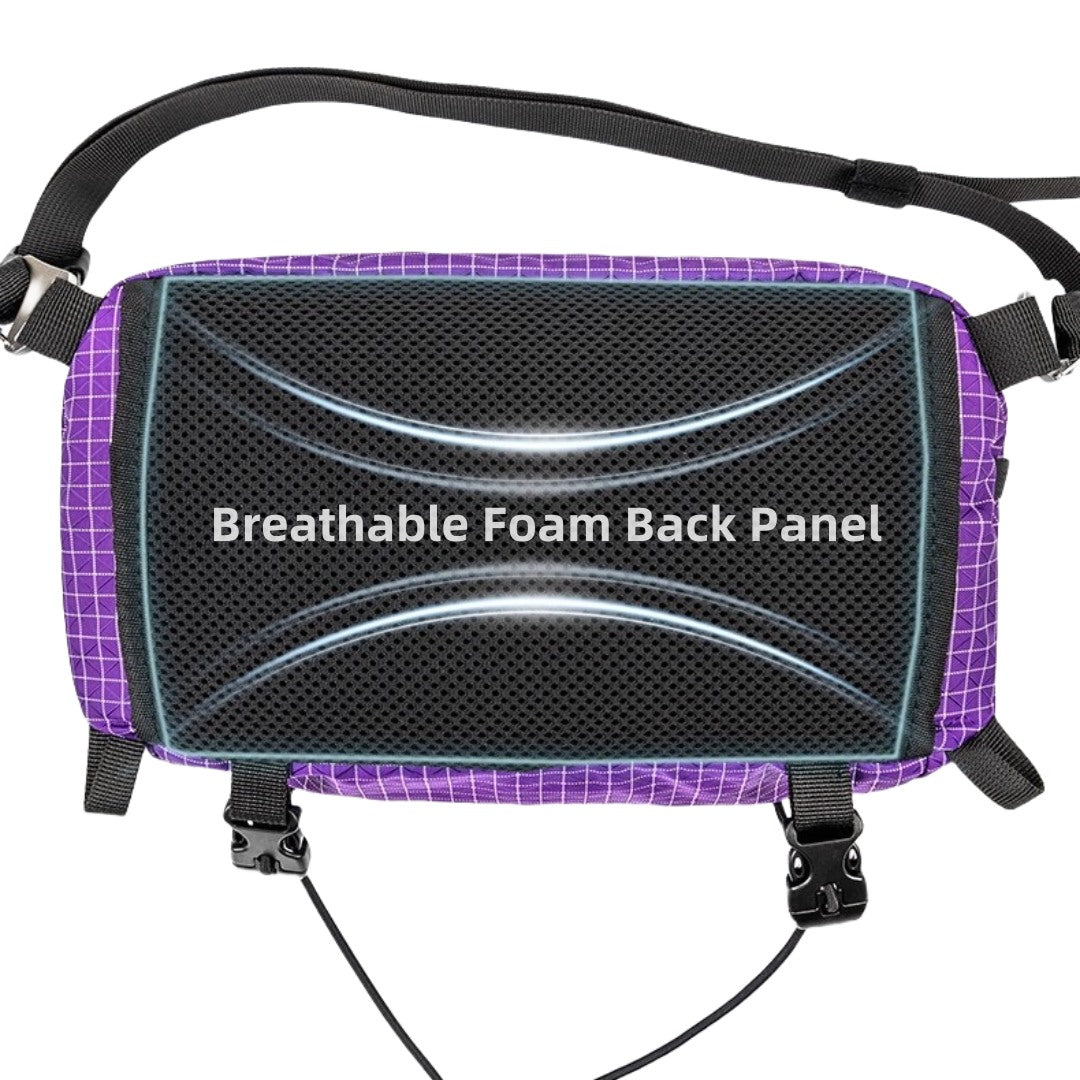 BackpackBeat 3300 crossbody bag honeycomb breathable foam back panel ventilation system detail
