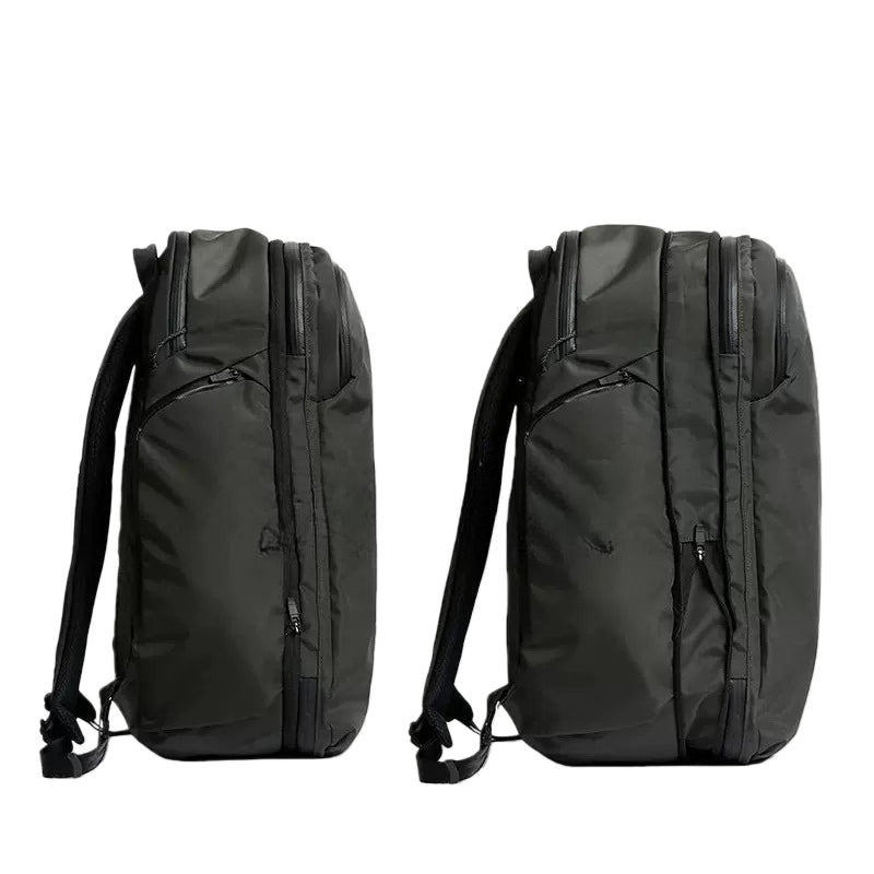 BackpackBeat 8807 side view showing collapsed and expanded capacity modes