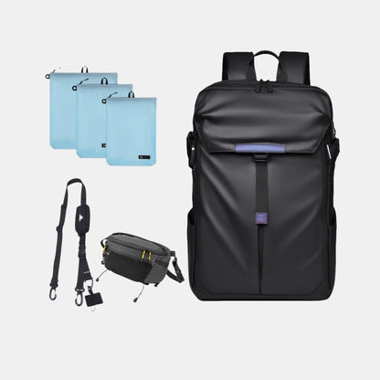 BackpackBeat 8808 waterproof backpack 20L with complete travel accessories set including 1101 modular strap 1102 organizer bags 3300 crossbody bag