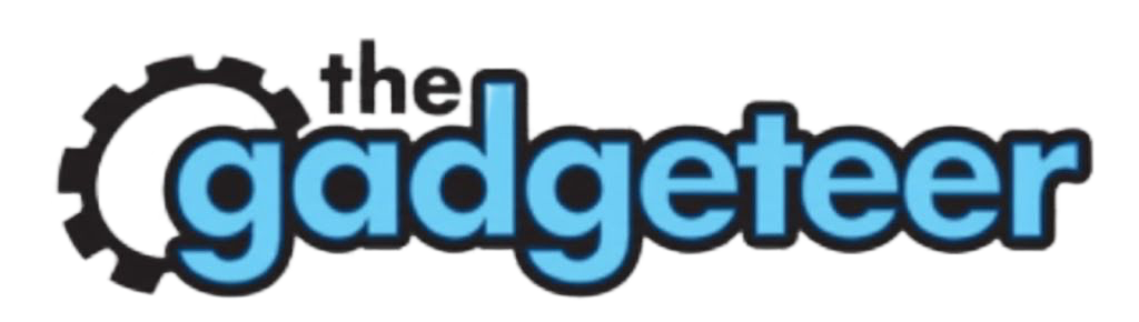 The Gadgeteer logo and review link for Backpackbeat 7711 Nomad Backpack, highlighting media endorsement and credibility