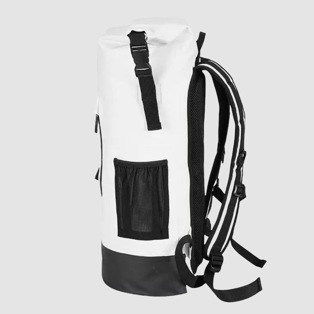 Side view of the BackpackBeat 6601 completely waterproof backpack 20L highlighting its compact and clean profile.