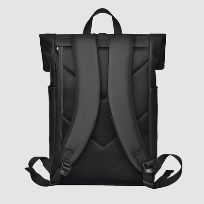 Back view of the BackpackBeat 7700 waterproof backpack 18L highlighting padded shoulder straps and breathable mesh back panel.