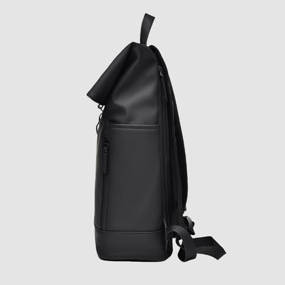 Side view of the BackpackBeat 7700 waterproof backpack 18L showing side pockets and expanded capacity.