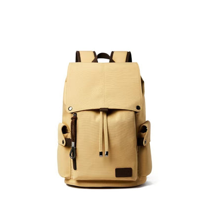 Backpackbeat 7704 waterproof canvas backpack – beige color front view