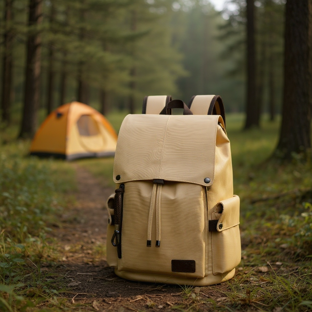 Backpackbeat 7704 waterproof canvas backpack – camping scene