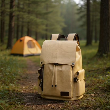 Backpackbeat 7704 waterproof canvas backpack – camping scene