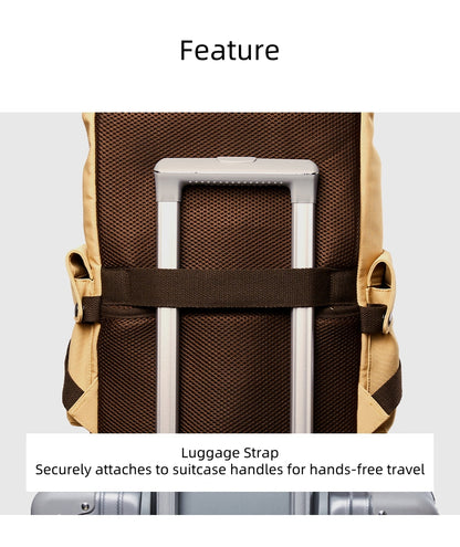 Backpackbeat 7704 waterproof canvas backpack – suitcase strap design for travel