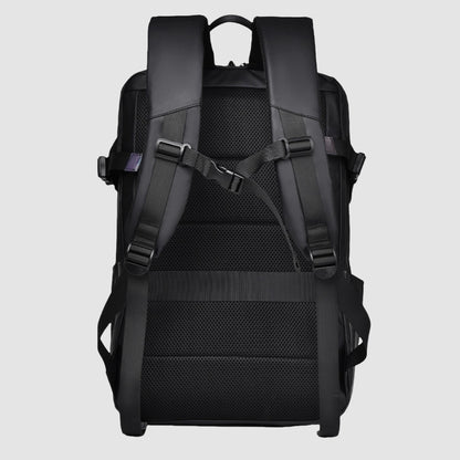 Rear view of BackpackBeat 8808 extend waterproof backpack with suitcase strap shown, designed for travel.