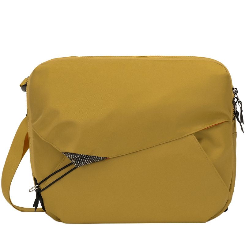  Front view of Backpackbeat 9900 crossbody backpack in yellow color on white background